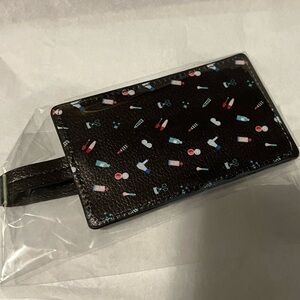 NIB Sephora Luggage Tag Black Makeup Print